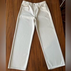 Uniqlo White Wide-Leg Jeans